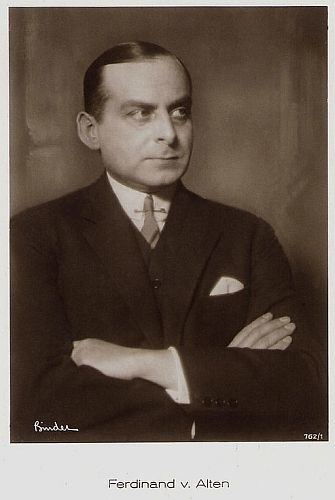 Ferdinand von Alten vor 1929; Urheber  Alexander Binder (1888–1929); Ross-Karte: 762/1; Quelle: www.flickr.com; Lizenz: gemeinfrei
