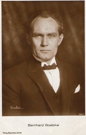 Bernhard Goetzke vor 1929; Urheber: Alexander Binder (1888–1929): Lizenz: gemeinfrei