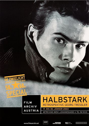 HalbstarkRetrospektive Georg Tressler "Film Archiv Austria", Plakat zur Werbung "Im Zwielicht Jugend im Kino der 50er 60er Special", Wiener "Metro Kino" (17.30.01.2003); Foto mit freundlicher Genehmigung der sterreichischen Nationalbibliothek (NB); Urheber/Krperschaft: Film Archiv Austria/ Perndl + Co: Datierung: 2003; Copyright Perndl + Co / ÖNB/Wien; Bildarchiv Austria (Inventarnummer PLA16393399)