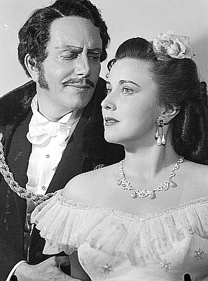 Szenenfoto mit Lisa Della Casa (Arabella) und Alfred Poell (Graf Mandryka) am 10.06.1952 an der "Wiener Staatsoper" in der Oper "Arabella" von Richard Strauss; Foto mit freundlicher Genehmigung der �sterreichischen Nationalbibliothek (�NB); Urheber/Autor: Trude Dietrich (1907-1981); Rechteinhaber/Copyright Trude Dietrich/�NB Wien; Datierung: 10.06.1952; Bildarchiv Austria �(Inventarnummer Signatur: 414.587-B)