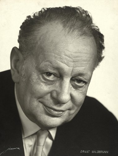 Ernst Waldbrunn 1965; Foto mit freundlicher Genehmigung der sterreichischen Nationalbibliothek (NB); Urheber/Autor: Photo Simonis; Datierung: 03.06.1965; Copyright Photo Simonis / NB Wien; Bildarchiv Austria (Inventarnummer SIM 111)