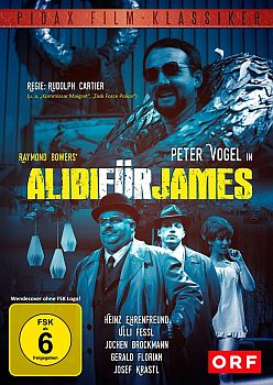"Alibi fr James": Abbildung DVD-Cover mit freundlicher Genehmigung von "Pidax film", welche den Krimi im November 2015 auf DVD herausbrachte