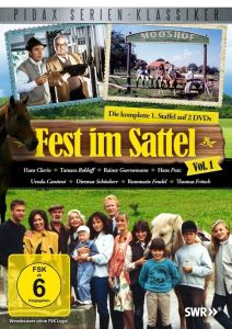 "Fest im Sattel": Abbildung der DVD-Cover mit freundlicher Genehmigung von Pidax-Film, welche die Serie auf DVD herausbrachte (Volume 1: 26.04.2013)