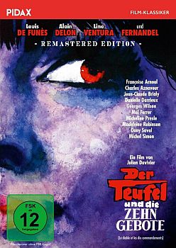 "Der Teufel und die Zehn Gebote": Abbildung DVD-Cover mit freundlicher Genehmigung  von Pidax-Film, welche die Produktion Ende Januar 2017 als "Remastered Edition" auf DVD herausbrachte