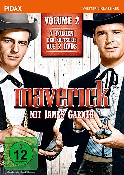 Maverick: Abbildung DVD-Cover mit freundlicher Genehmigung von Pidax-Film, welche die Westernserie 28.02.2020 (Vol. 2) auf  DVD herausbrachte