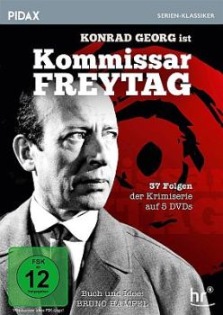 "Kommissar Freytag": Abbildung DVD-Cover mit freundlicher Genehmigung von "Pidax Film", welche die Krimiserie am 29 Oktober 2021 auf DVD veröffentlichte.
