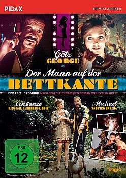 "Der Mann auf der Bettkante": Abbildung DVD-Cover mit freundlicher Genehmigung von Pidax-Film, welche die Komdie Mitte April 2014 auf DVD herausbrachte.