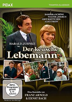 "Der keusche Lebemann": Abbildung DVD-Cover mit freundlicher Genehmigung von Pidax-Film, welche den Schwank am 24. Juni 2022 auf DVD herausbrachte.