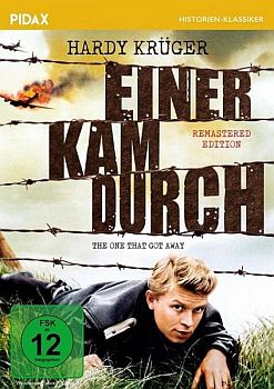 "Einer kam durch": Abbildung DVD-Cover mit freundlicher Genehmigung von "Pidax Film",  welche die Produktion am 05.11.2021 auf DVD herausbrachte.