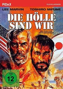 "Die Hölle sind wir"1) (1968, "Hell In The Pacific"): Abbildung DVD-Cover mit freundlicher Genehmigung von Pidax-Film, welche den Kriegsfilm Mitte November 2019 auf DVD herausbrachte.