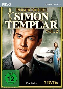 "Simon Templar": Abbildung DVD-Cover" (Volume 2) mit freundlicher Genehmigung von "Pidax Film", welche die Kult-Serie im Juni/Juli 2020 auf 3 DVD herausbrachte.