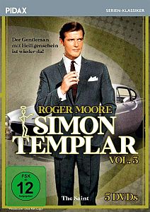 "Simon Templar": Abbildung DVD-Cover" (Volume 3) mit freundlicher Genehmigung von "Pidax Film", welche die Kult-Serie im Juni/Juli 2020 auf 3 DVD herausbrachte.