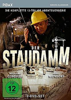 Abbildung DVD-Cover zu der Serie "Der Staudamm"; Foto mit freundlicher Genehmigung von "Pidax Film", welche die Produktion Anfang Februar 2018 auf DVD herausbrachte.