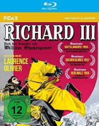 "Richard III.": Abbildung DVD-Cover mit freundlicher Genehmigung von Pidax-Film, welche die Produktion Mitte Januar 2023 auf DVD herausbrachte.