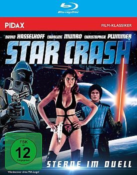 "Starcrash": Abbildung DVD-Cover mit freundlicher Genehmigung von Pidax Film, welche das Science-Fiction-Abenteuer am 25. September 2025 auf DVD herausbrachte.