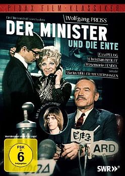 "Der Minister und die Ente": Abbildung DVD-Cover mit freundlicher Genehmigung von Pidax-Film, welche die Komödie am 22.11.2013 auf DVD herausbrachte.