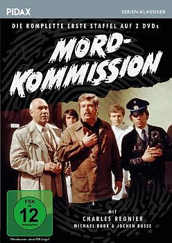 "Mordkommission": Abbildung DVD-Cover mit freundlicher Genehmigung von Pidax-Film, welche die ersten 13 Folgen der Krimiserie Mitte August 2022 auf DVD herausbrachte.