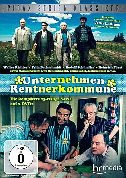 "Ünternehmen Rentnerkommune":  DVD-Cover mit freundlicher Genehmigung , von Pidax-Film, welche die Serie am 8. Mai 2015 auf DVD herausbrachte.
