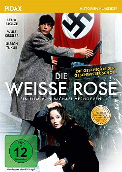 "Die weiße Rose": Abbildung DVD-Cover mit freundlicher Genehmigung von Pidax-Film, welche die Produktion am 20. September 2020 auf DVD herausbrachte.