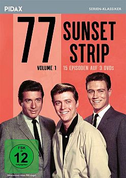 "77Sunset Strip": Abbildung DVD-Cover mit freundlicher Genehmigung von "Pidax Film", welche die legendre Krimiserie (Volume 13) Mitte Mai 2021 auf DVD herausbrachte.