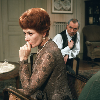 Gisela Uhlen (mit Martin Benrath) in "Die Zimmerschlachtbungsstck fr ein Ehepaar"(1969); Autor: Martin Walser; Produktion: SWR; Regie: Franz Peter Wirth; Foto mit freundlicher Genehmigung von SWR Media Servicesl; Copyright SWR