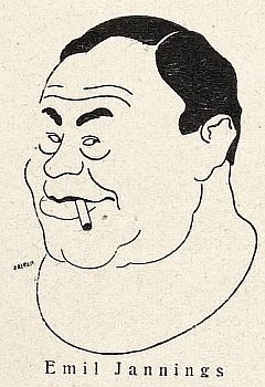 Portrait des Emil Jannings von Hans Rewald (1886 – 1944), veröffentlicht in "Jugend" – Münchner illustrierte Wochenschrift für Kunst und Leben (Ausgabe Nr. 20/1929 (Mai 1929)); Quelle: Wikimedia Commons von "Heidelberger historische Bestände" (digital); Lizenz: gemeinfrei
