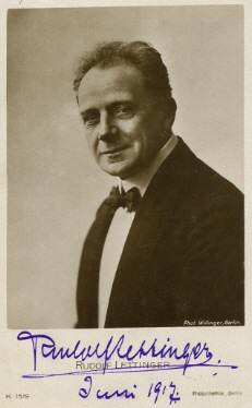 Rudolf Lettinger, um 1917 fotografiert von Wilhelm Willinger (1879 – 1943); Quelle: www.cyranos.ch