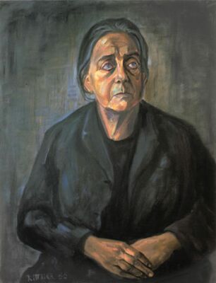 Therese Giehse, portraitiert von Gnter Rittner; Copyright Gnter Rittner