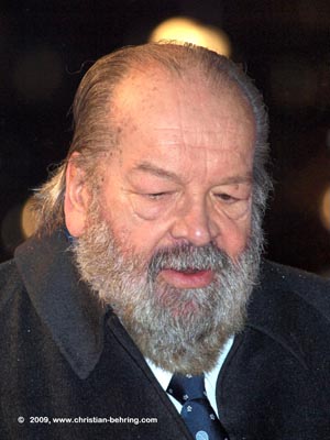 Bud Spencer bei der Weltpremiere der Action-Komödie "Mord ist mein Geschäft, Liebling" im CineStar-Kino im Berliner SONYCenter am 19.Februar2009; Copyright Christian Behring