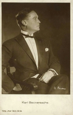 Karl Beckersachs vor 1929; Urheber: Alexander Binder (18881929); Quelle: www.cyranos.ch; Lizenz: gemeinfrei