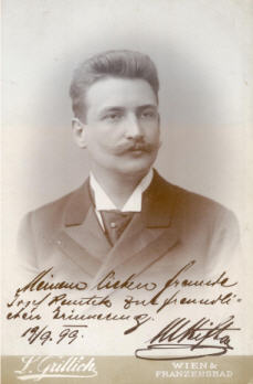 Magnus Stifter auf einer zeitgenössischen Fotografie (1899); Urheber: Ludwig Grillich (1855 - 1926); Quelle: www.cyranos,ch