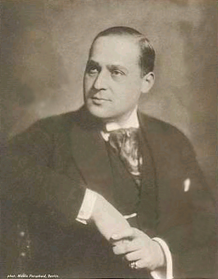 Felix Basch vor 1931 auf einer Fotografie von Nicola Perscheid (1864 – 1930); Quelle: Wikimedia Commons bzw. Wikipedia; Photochemie-Karte 1640