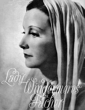 Lil Dagover als Mrs. Erlynne in Lady Windermeres Fächer, einer Literaturverfilmung aus dem Jahre 1935; Foto mit freundlicher Genehmigung der Friedrich-Wilhelm-Murnau-Stiftung