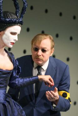 Otto Sander und Christine Schönfeld (Königin der Nacht) in "Der Ignorant und der Wahnsinnige"; Foto mit freundlicher Genehmigung von Birgit Hupfeld; Copyright Birgit Hupfeld
