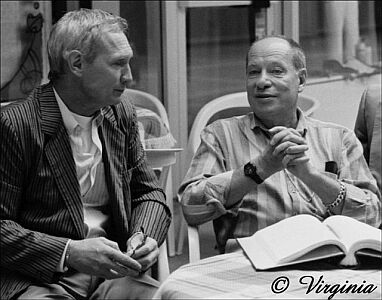 Arthur Brauss und Jürgen Roland bei Dreharbeiten zu "Großstadtrevier"; Copyright Virginia Shue