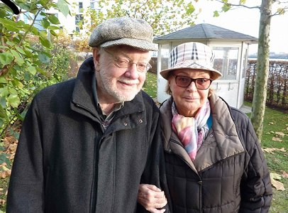 Fritz Lichtenhahn und Nadja Tiller, fotografiert von Jean-Claude Kuner während der Arbeiten zu "Traumrollen"; Foto mit freundlicher Genehmigung von Jean-Claude Kuner