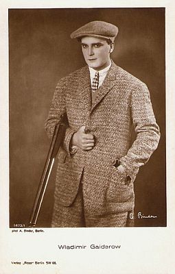 Wladimir Gaidarow ca. 1927/28; Urheber: Alexander Binder (1888–1929); Ross-Karte Nr. 1673/1; Quelle: filmstarpostcards.blogspot.com; Lizenz: gemeinfrei