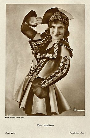 Fee Malten vor 1929; Urheber: Alexander Binder (1888–1929); Quelle: filmstarpostcards.blogspot.de; Lizenz: gemeinfrei