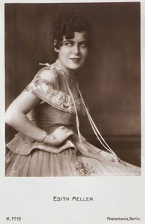 Edith Meller vor 1929; Urheber: Alexander Binder (1888–1929); Quelle: filmstarpostcards.blogspot.com; Photochemie-Karte Nr. 1712; Lizenz: gemeinfrei