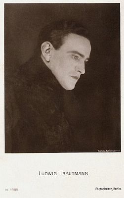Ludwig Trautmann vor 1929; Urheber: Alexander Binder (1888–1929); Quelle: filmstarpostcards.blogspot.com; Photochemie-Karte Nr. K 1595; Lizenz: gemeinfrei