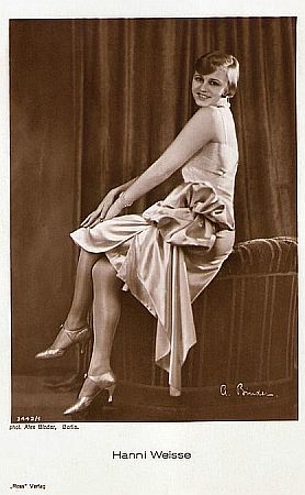 Hanni Weisse vor 1929; Urheber: Alexander Binder (18881929); Quelle: filmstarpostcards.blogspot.com; Ross-Karte Nr. 3442/1; Lizenz: gemeinfrei