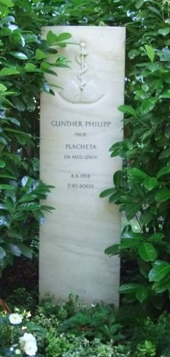 Grabstelle von Gunther Philipp auf dem Kölner "Melaten-Friedhof" (Lit. D); Copyright Wilfried Paqué