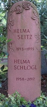 Grabstelle von Helma Seitz auf dem Kölner Friedhof Melaten; Copyright Wilfried Paqu