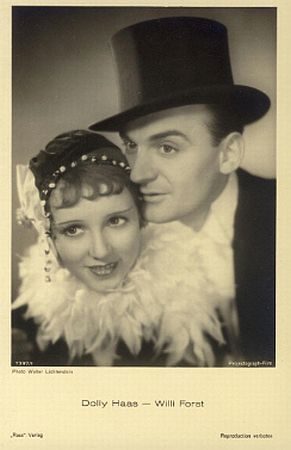 Willi Forst und Dolly Haas, mit der er in "So ein Mädel vergisst man nicht" (1932) spielte; Foto mit freundlicher Genehmigung von Andr Limot, Sohn des Fotografen Walter Lichtenstein (1902  1984); Copyright: Limot; Quelle: www.cyranos.ch