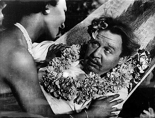 Charles Laughton als Strandruber Ginger "Ted" Wilson in "Das Schiff des Zorns" (1938, Vessel of Wrath" / "The Beachcomber") nach der Kurzgeschichte von Somerset Maugham; Regie: Erich Pommer; Foto mit freundlicher Genehmigung der sterreichischen Nationalbibliothek (NB); Urheber/Krperschaft: New York Times Photo; Datierung: 1937; Copyright NB Wien; Bildarchiv Austria (Inventarnummer FO300263/02)