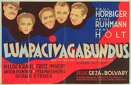 Filmplakat "Lumpacivagabundus"; Foto mit freundlicher Genehmigung der sterreichischen Nationalbibliothek (NB); Urheber/Autor/Krperschaft: Anton Ziegler (18941974) / Karl Piller; Datierung: 1936; Copyright: NB Wien; Bildarchiv Austria (Inventarnummer PLA16301049)