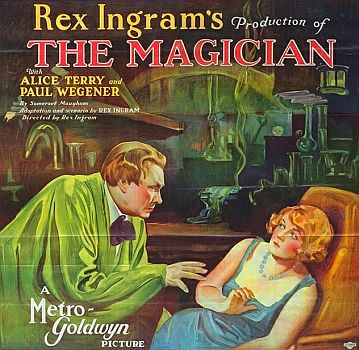 Filmplakat zu "The Magician"; Regie: Rex Ingram; Foto mit freundlicher Genehmigung der sterreichischen Nationalbibliothek (NB); Urheber/Autor: Tooker; Datierung: 1926; Copyright NB Wien; Bildarchiv Austria (Inventarnummer PLA16301303)