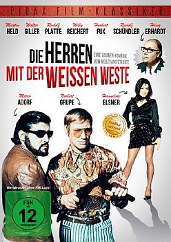 "Die Herren mit der weißen Weste": Abbildung DVD-Cover freundlicherweise zur Verfügung gestellt von "Pidax film", welche die Produktion Ende September 2013 auf DVD herausbrachte