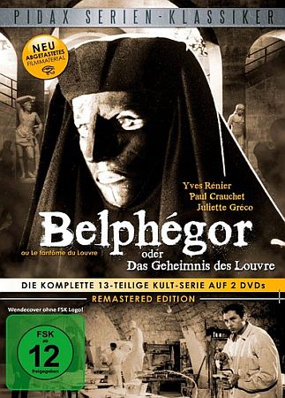 DVD-Cover: Belphégor oder Das Geheimnis des Louvre;  Abbildung DVD-Cover mit freundlicher Genehmigung von "Pidax film"
