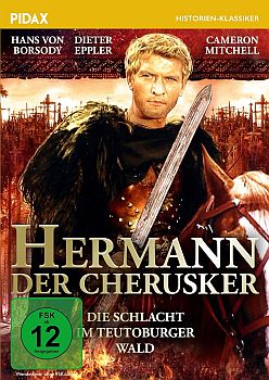 "Hermann der Cherusker": Abbildung DVD-Cover mit freundlicher Genehmigung von "Pidax Film", welche das Historienepos Mitte M�rz 2026 auf DVD herausbrachte